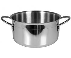 Home Ecopoint Faitout, Acier INOX, Argent, 28 cm