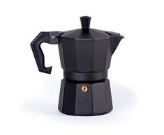 Excelsa Cafetière Chicco en Aluminium, Noir 3 Tasses Noir