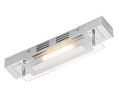 Briloner Leuchten 2293-018 Applique LED, plafonnier, Spots, Lampe Salon denfant ou Chambre a Coucher, Verre matifié, Métal, 6 W, Chrome