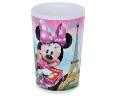 FUN HOUSE 005509 DINEY Minnie Verre pour Enfant, PolypropylÃ¨ne, Rose, 10 x 0,03 x 6,5 cm