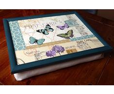Creative Tops Plateau avec Coussin intÃ©grÃ© pour Ordinateur Portable Multicolore/Motif Carte Postale