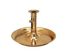 Gusums Messing Bougeoir avec Base, DorÃ©, Large