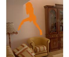 Indigos UG Wandtattoo w489 Autocollant Décoration Mural Sexy Femme Orange 96 x 72 cm