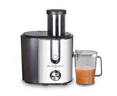 BEPER 90.424 Extracteur de Jus Centrifugeuse, 800 W, 2.5 liters, Argent/Noir