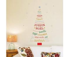 DÃ©corations De NoÃ«l Autocollant Mural FranÃ§ais Citations Sapin De NoÃ«l Mur Murales DÃ©calques Salle Ã Manger CrÃ¨che Enfants Ãcole Restaurant CafÃ© HÃ´tel DÃ©cor Ã La Maison