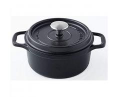 Invicta Cocotte Ronde en Fonte Ã©maillÃ©e 20cm Noir