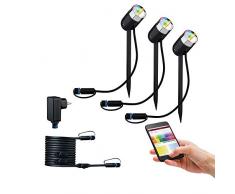 Paulmann Spot dextÃ©rieur, Plastique, Piquet, 3er-Set