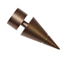 GARDINIA Embouts de tringle de rideau, 2 x Billes dextrémité dépingle, Série Windsor, Métal, Bronze, à 25 mm