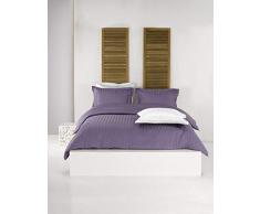 De Witte Lietaer Parure Zygo Housse de Couette + 2 Taies dOreiller avec Volant Coton PeignÃ© Lavande 200 x 220 cm