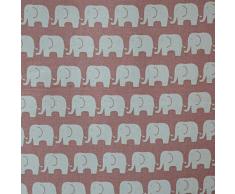 Hadson Craft Freedom Elephant Grand Motifs Poly Coton Patchwork Artisanat Tissu pour Linge de Lit Rideaux Ameublement Vêtement - Prix au quart de mètre (0,25 cm), Pêche, Taille Unique
