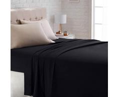 AmazonBasics Drap plat satinÃ©, 275 x 275Â cm, Gris anthracite