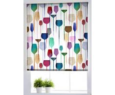 Estoralis C-1225 Store Enrouleur Translucide Imprimé Digital Easy Fix, Multicolor, 120 x 150 cm