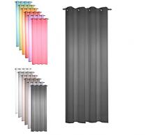 Today 257344 Voilage Polyester Réglisse/Noir 135 x 240 cm