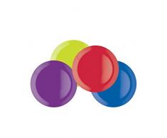 Kitchen Craft Colourworks Lot de 4 Assiettes à Salade en mélamine 23 cm