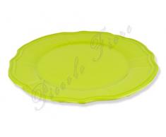 Baci, Assiette en mÃ©lamine, MÃ©lamine, Vert Citron, 28 x 28 x 2 cm