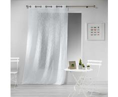 douceur dintÃ©rieur panneau a oeillets 140x240 cm effet lin haltona blanc