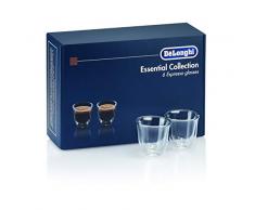 DeE LONGHI Set DLSC 300 Lot de 6 Tasses Conf DLSC300 6BICC Espresso 60-Passent au Lave-Vaisselle milliliters