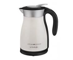 Team Kalorik Bouilloire Thermique Electrique sans Fil 1.5 Litre en Inox, Fonction maintien de chaleur, 1800 W, Blanc, TKG JK 1034 KTO
