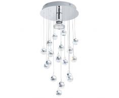EGLO 89527 Plafonnier, Cristal, GU10, Chrome