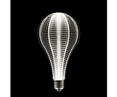In The Loop Ampoule dÃ©corative 3D en plexiglass culot E27 Sunny Earth Ã LED 21cm, 2 W, Transparent