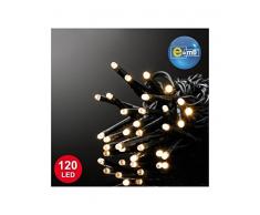 E=M6 5EEX547WW Guirlande 120 LED, Plastique, Blanc