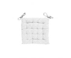 Soleil docre Kiel Dessus de chaise, Polyester, Blanc, 40 x 40 x 5 cm
