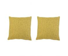 Gözze Lot de 2 Housse de Coussin, Dallas, Polyester, Vert Clair, 50 x 50 cm