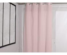 Soleil docre Panama Voilage en Coton avec oeillets 140x240 cm Panama Coton Rose 140 x 240 cm