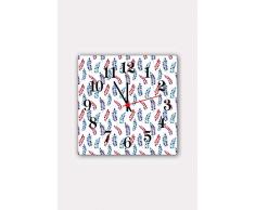 Bonamaison Horloge Murale en MDF, Multicolore, 30 x 30 cm