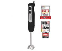 Clatronic SM 3739 Mixeur plongeant avec manche ergonomique Moteur 800 W 800 W Amovible Acier inoxydable Argenté/noir