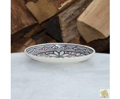 Plat ovale Bakir gris - L 20 cm