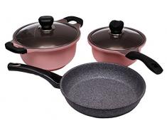 lacena 657968752740 Cocotte plat, Sauce Pot, Poêle, couleur ROSE