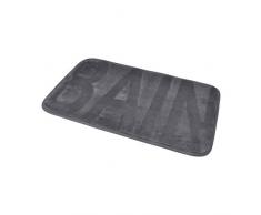douceur dinterieur Tapis de Bain, Microfibre, Anthracite, 45x75x1,5 cm
