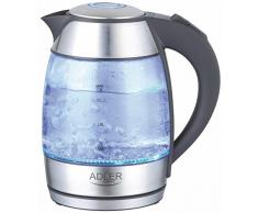 Adler AD 1246 bouilloire Ã©lectrique, 2200 W, 1.8 liters, Schwarz/Silber/Transparent
