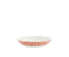 Villa dEste Home Tivoli etnochic Color Lot de 6Â Assiettes Plates Porcelaine Lot de 12 Assiettes Creuses Arancio