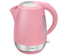 Bouilloire Clatronic - RockânâRetro - 1,7 l - Avec filtre anti-calcaire - Arrêt automatique et manuel - Ãlément chauffant dissimulé rose bonbon