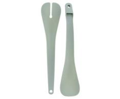 Fackelmann 682362 Couverts Ã salade clipsables, lot de couverts Ã salade, cuillÃ¨re et fourchette Ã salade, Vert pÃ¢le, Plastique, 30,5 x 6,5 x 3,5 cm