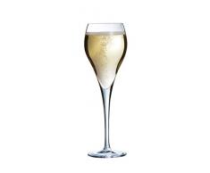 Arcoroc J1478 Flûte à champagne Brio, Verre Ultra Transparent, 16 cl - Lot de 6