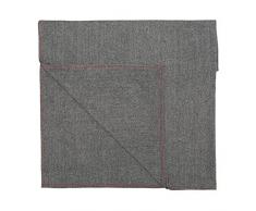 Sabot Living Couverture de Chevron avec enmallado perimetral, Laine, Gris et Bordeaux, Individuel, 170Â x 130Â x 3Â cm