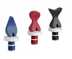 Kiboni GmbH Ikon Bouchon de Bouteille, Plastique, Noir, 8 x 3 x 3 cm