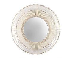 Dcasa Miroir Mural en Bambou pour décoration de la Maison Unisexe Adulte, Couleur Unique
