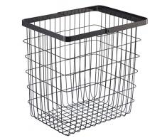 YAMAZAKI home 3163Â Tour Panier Ã Linge, Noir, L