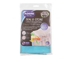 Addis Home Sac de Rangement sous Vide avec Joint Statique 100% hermétique et Grand Format Transparent