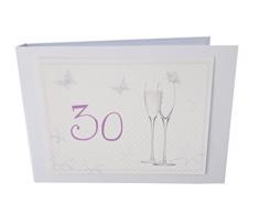 White Cotton Cards Age 76,2Â cm FlÃ»tes Ã Champagne Design Tiny Valeur Album Photo, Blanc