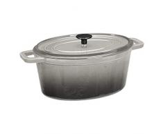 AmazonBasics Cocotte en fonte Ã©maillÃ©e ovale de haute qualitÃ© 5,9 L - Gris (Deep Grey)
