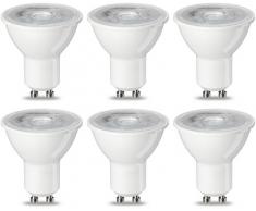 AmazonBasics Spot LED type GU10, 4.7W (Ã©quivalent ampoule incandescente de 50W), blanc chaud - Lot de 6