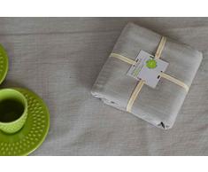 HomeMaison Lot de 4 Serviettes de Table, Coton, Lin, 40x40 cm