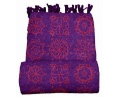 Thedecofactory 130188 Plaid Polyester, Aubergine, 130 x 170 x 3 cm