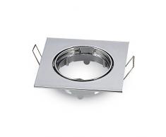 V-TAC SKU.3592 Coupelle Spot CarrÃ© GU10 CHROME VT-779, Plastique,et autre materiaux, Hauteur x Largeur x Profondeur :82 mm x 82 mm x 22 mm