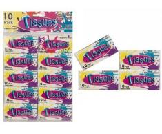 PMS Lot de 10 torchons à 3 Couches avec imprimé Blanc